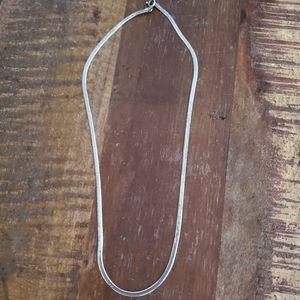 FGS Vior 18" Vintage Sterling Silver Herringbone Necklace
